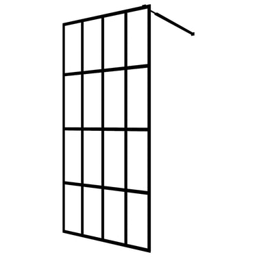 Vidaxl inloopdouchewand 100x195 cm transparant gehard glas