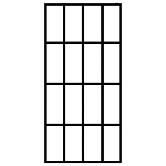 Vidaxl inloopdouchewand 80x195 cm mat gehard glas