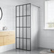 Vidaxl inloopdouchewand 80x195 cm mat gehard glas