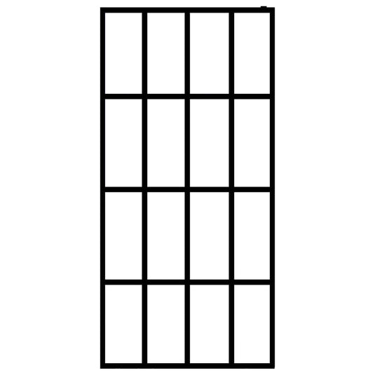 Vidaxl inloopdouchewand 90x195 cm mat gehard glas