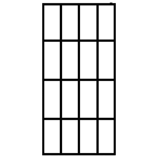 Vidaxl inloopdouchewand 100x195 cm mat gehard glas