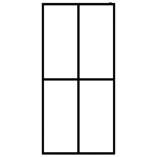 Vidaxl inloopdouchewand 90x195 cm mat gehard glas