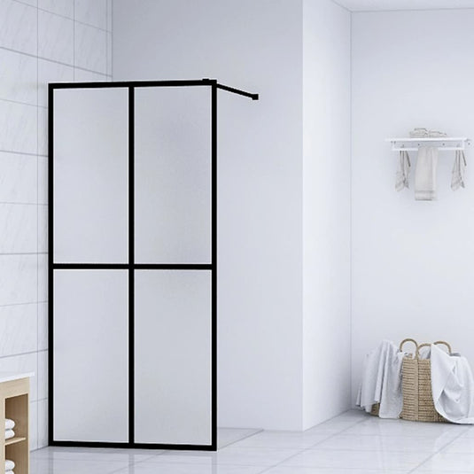Vidaxl inloopdouchewand 90x195 cm mat gehard glas
