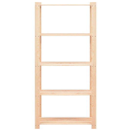 Vidaxl opbergrek 5-laags 80x38x170 cm massief grenenhout 250 kg