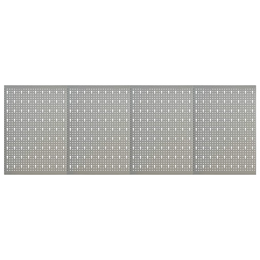 Vidaxl gaatjespanelen wandgemonteerd 4 st 40x58 cm staal