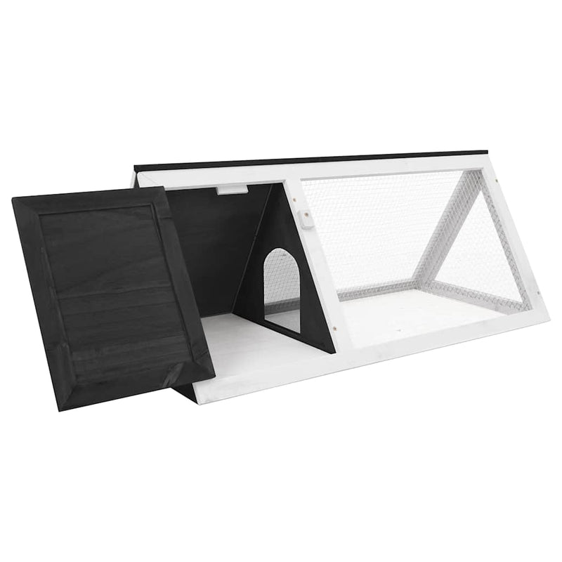 Load image into Gallery viewer, Vidaxl konijnenhok hout grijs
