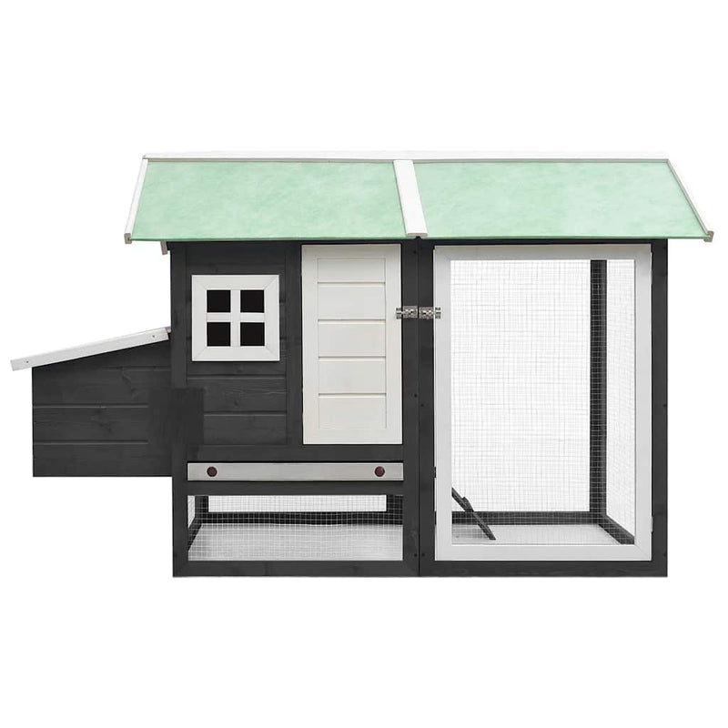 Load image into Gallery viewer, Vidaxl kippenhok 170x81x110 cm massief grenen- en vurenhout grijs
