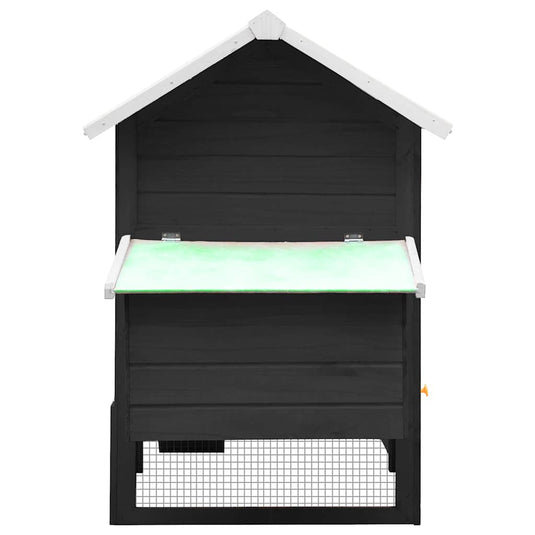 Vidaxl kippenhok 170x81x110 cm massief grenen- en vurenhout grijs