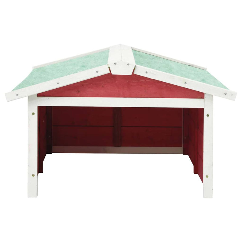 Load image into Gallery viewer, Vidaxl overkapping voor grasmaaier 72x87x50 cm vurenhout rood en wit
