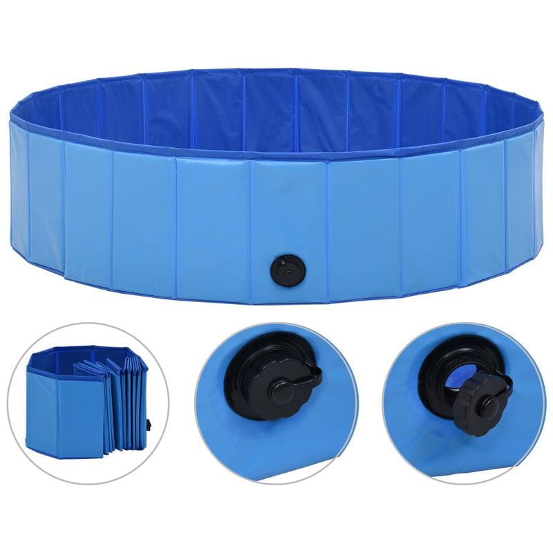 Load image into Gallery viewer, Vidaxl hondenzwembad inklapbaar 120x30 cm pvc blauw
