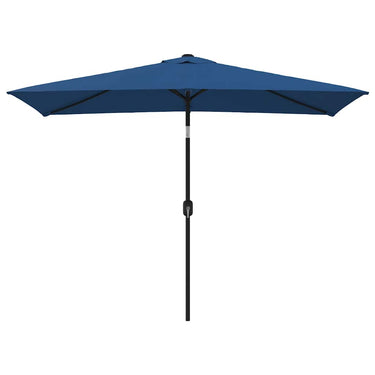 Vidaxl parasol met metalen paal 300x200 cm azuurblauw