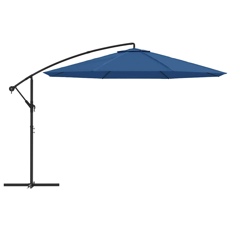 Load image into Gallery viewer, Vidaxl zweefparasol met aluminium paal 350 cm blauw
