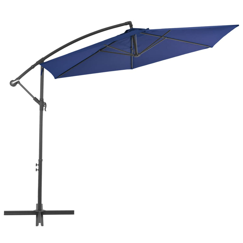 Load image into Gallery viewer, Vidaxl zweefparasol met aluminium paal 300 cm blauw
