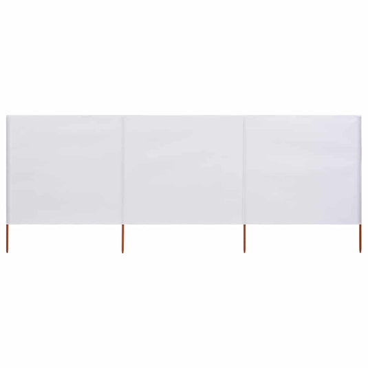 Vidaxl windscherm 3-panelen 400x80 cm stof zandwit