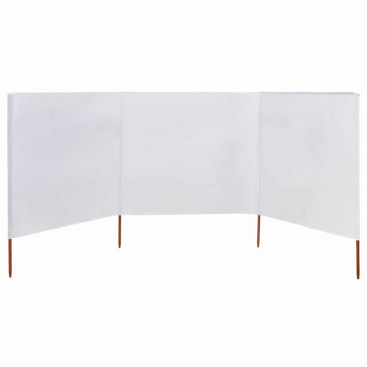 Vidaxl windscherm 3-panelen 400x80 cm stof zandwit