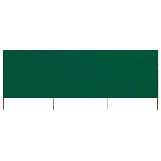 Vidaxl windscherm 3-panelen 400x80 cm stof groen
