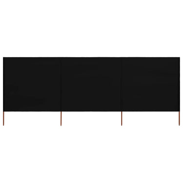 Vidaxl windscherm 3-panelen 400x120 cm stof zwart