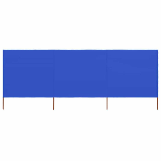 Vidaxl windscherm 3-panelen 400x120 cm stof azuurblauw