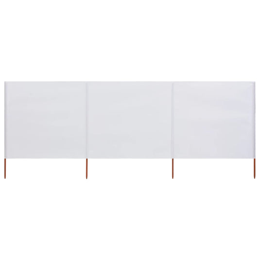 Vidaxl windscherm 3-panelen 400x160 cm stof zandwit