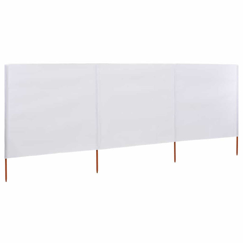 Load image into Gallery viewer, Vidaxl windscherm 3-panelen 400x160 cm stof zandwit
