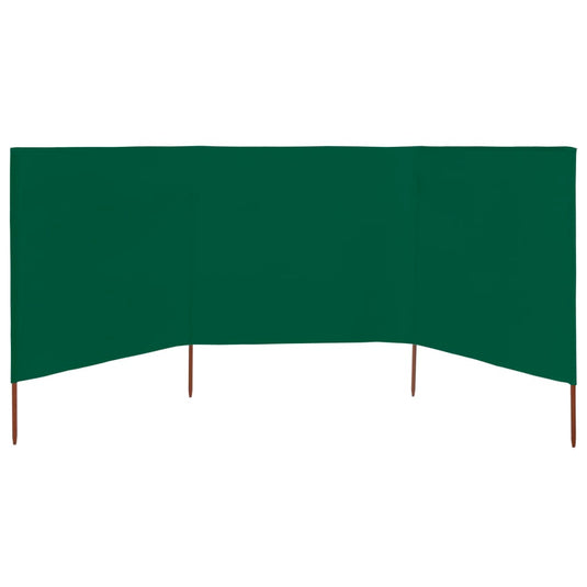 Vidaxl windscherm 3-panelen 400x160 cm stof groen