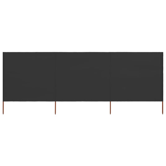 VidaXL Windscherm 3-panelen 400x160 cm stof antraciet