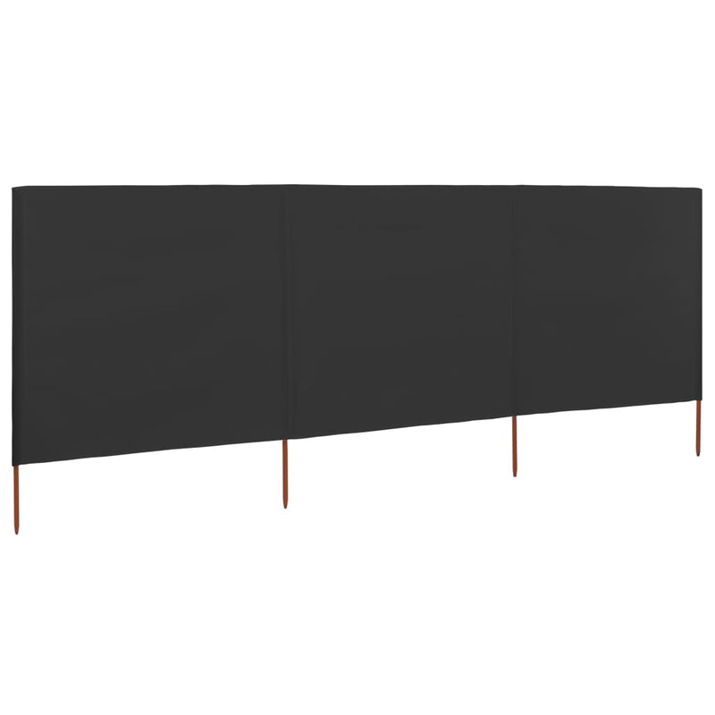 Load image into Gallery viewer, Vidaxl windscherm 3-panelen 400x160 cm stof antraciet
