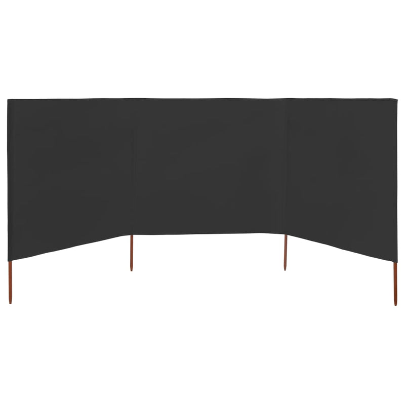 Load image into Gallery viewer, Vidaxl windscherm 3-panelen 400x160 cm stof antraciet
