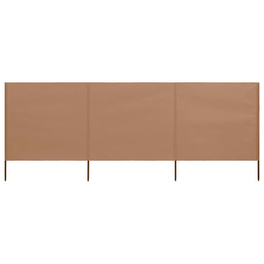 Vidaxl windscherm 3-panelen 400x160 cm stof taupe