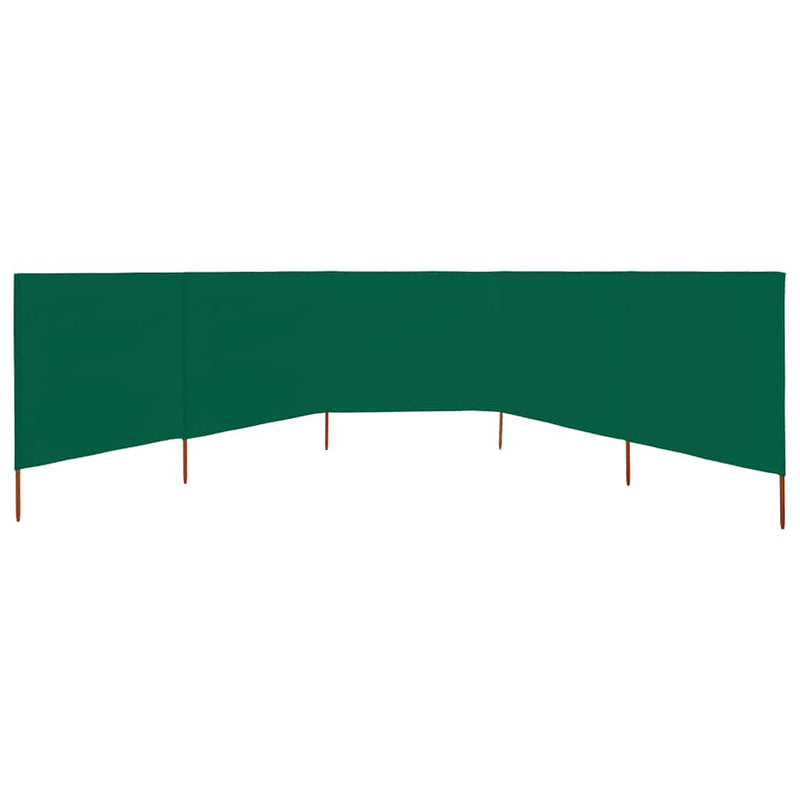 Load image into Gallery viewer, Vidaxl windscherm 5-panelen 600x80 cm stof groen

