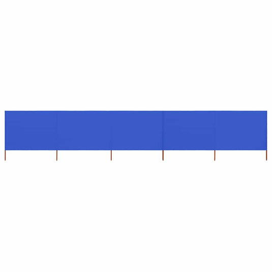 Vidaxl windscherm 5-panelen 600x80 cm stof azuurblauw