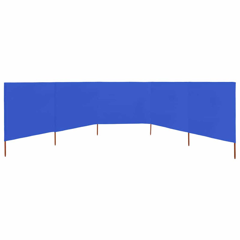 Load image into Gallery viewer, Vidaxl windscherm 5-panelen 600x80 cm stof azuurblauw
