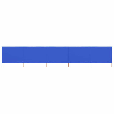 Vidaxl windscherm 5-panelen 600x120 cm stof azuurblauw