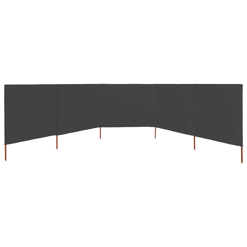 Load image into Gallery viewer, Vidaxl windscherm 5-panelen 600x160 cm stof antraciet
