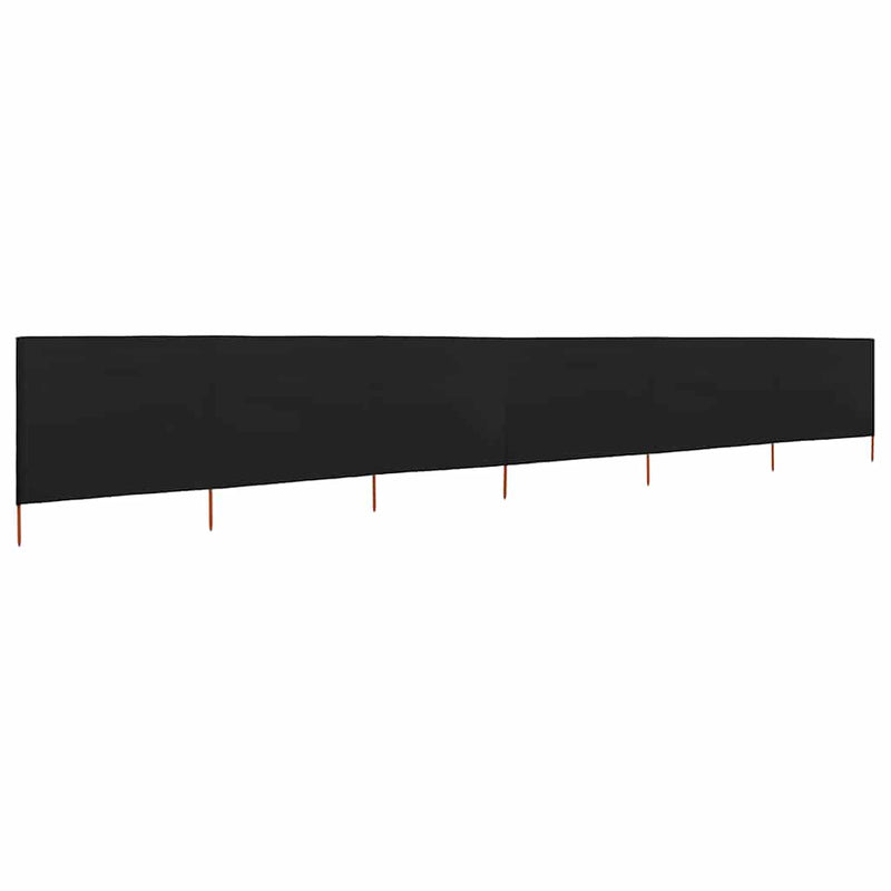 Load image into Gallery viewer, Vidaxl windscherm 6-panelen 800x160 cm stof zwart
