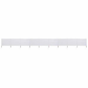 Vidaxl windscherm 9-panelen 1200x160 cm stof zandwit