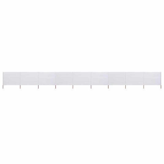 Vidaxl windscherm 9-panelen 1200x160 cm stof zandwit