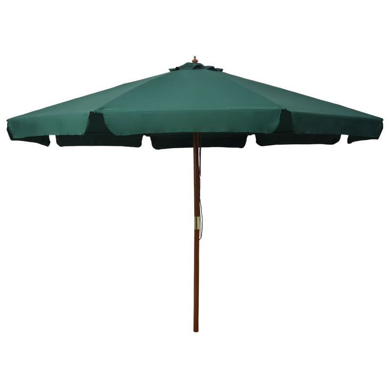 Load image into Gallery viewer, Vidaxl parasol met houten paal 330 cm groen
