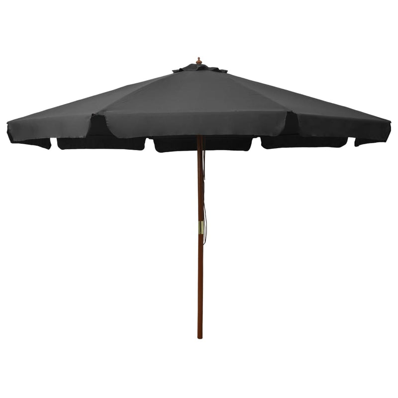 Load image into Gallery viewer, Vidaxl parasol met houten paal 330 cm antraciet
