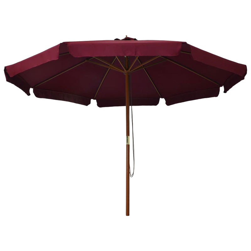 Load image into Gallery viewer, Vidaxl parasol met houten paal 330 cm bordeauxrood
