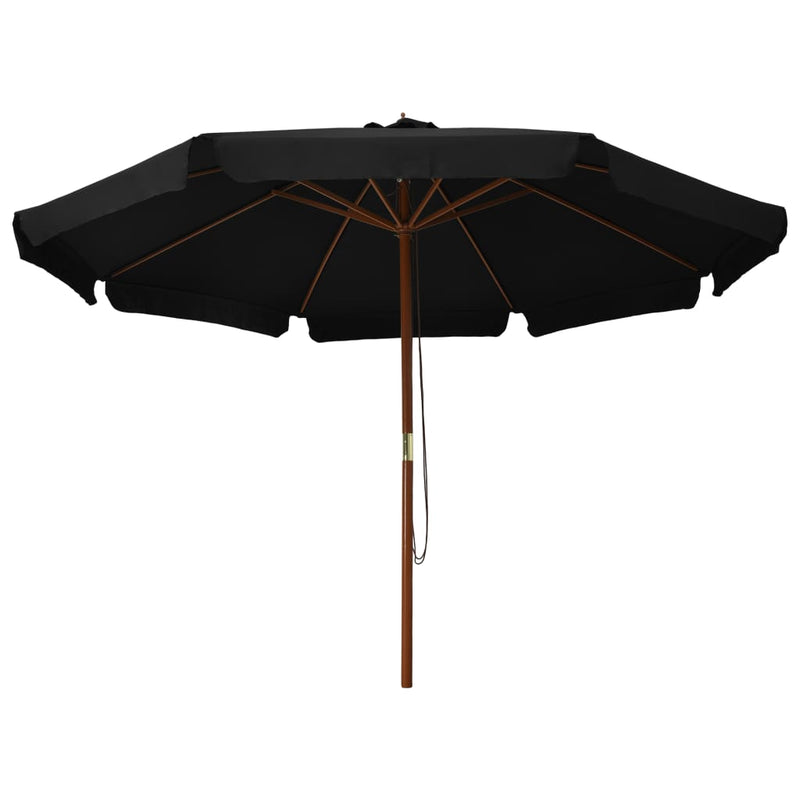 Load image into Gallery viewer, Vidaxl parasol met houten paal 330 cm zwart
