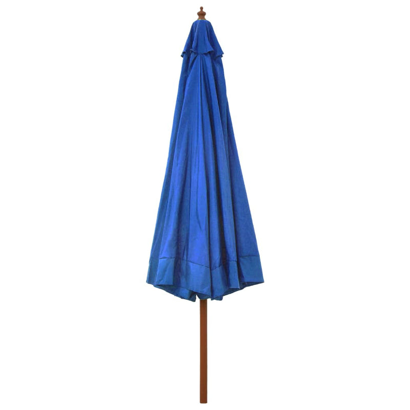 Load image into Gallery viewer, Vidaxl parasol met houten paal 330 cm azuurblauw

