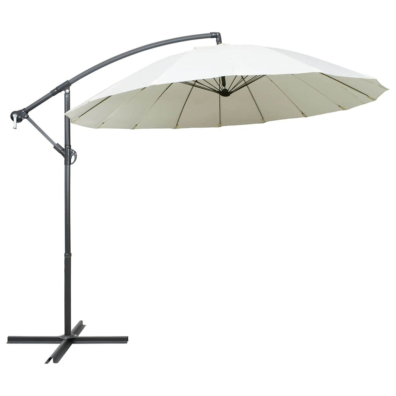 Load image into Gallery viewer, VidaXL Zweefparasol met aluminium paal 3 m wit
