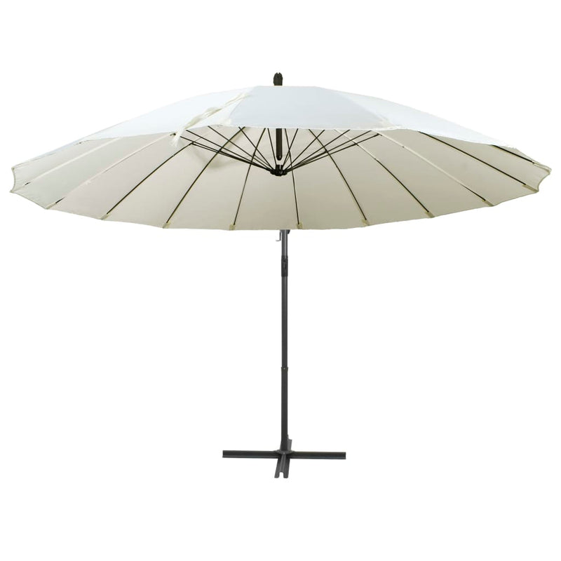 Load image into Gallery viewer, VidaXL Zweefparasol met aluminium paal 3 m wit
