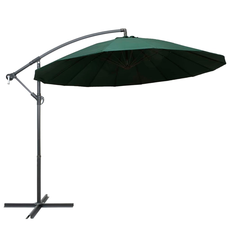 Afbeelding laden in galerijviewer, Vidaxl zweefparasol met aluminium paal 3 m groen
