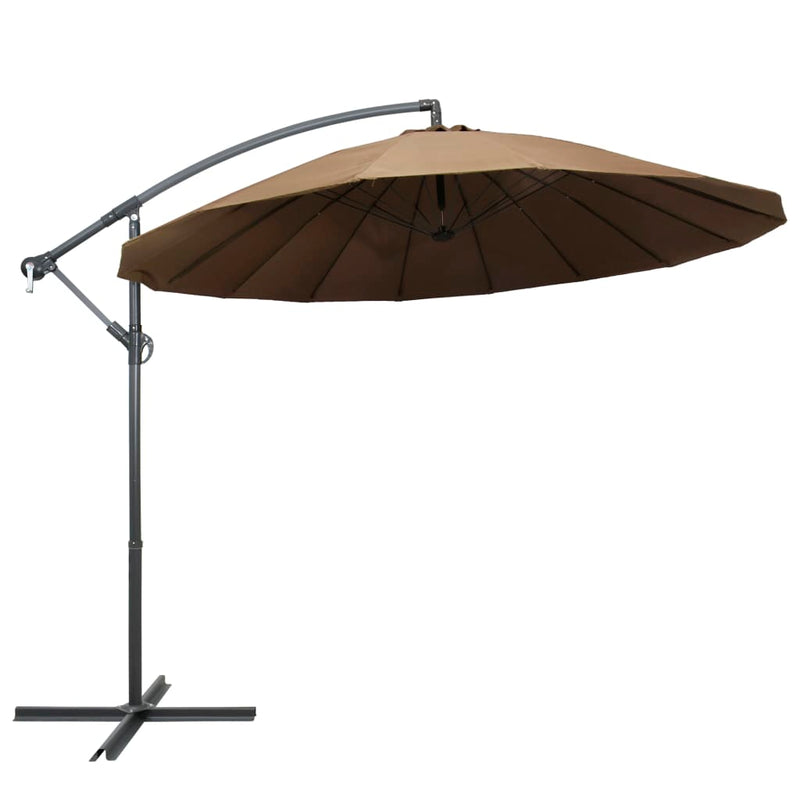 Load image into Gallery viewer, Vidaxl zweefparasol met aluminium paal 3 m taupe
