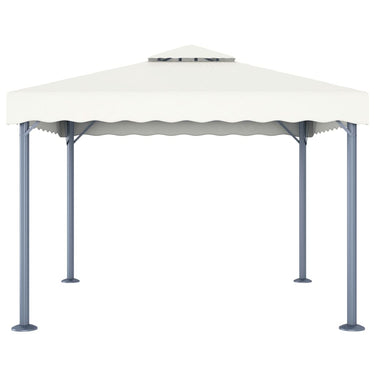Vidaxl prieel 300x300 cm aluminium crème