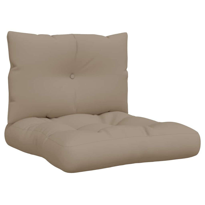 Load image into Gallery viewer, Vidaxl palletkussens 2 st stof taupe
