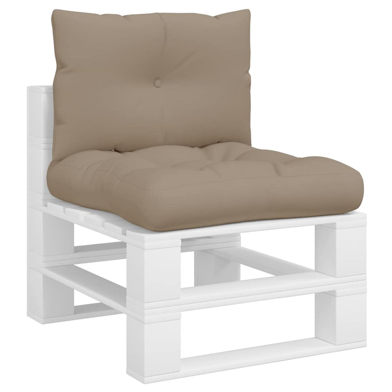 Load image into Gallery viewer, Vidaxl palletkussens 2 st stof taupe
