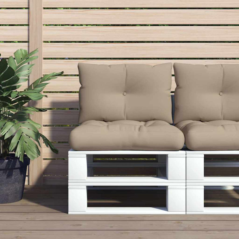 Load image into Gallery viewer, Vidaxl palletkussens 2 st stof taupe
